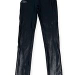 Spanx Black Shiny Faux Leather Leggings Compression Going Out Evening Photo 3