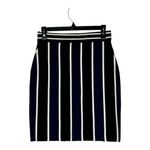 Diane Von Furstenberg Diane Von‎ Furstenberg Skirt Women Small Blue Black Striped Knit Terry Pencil Photo 1