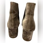 Madewell  walker chelsea Velvet slip on Ankle block heeled Boots silver bootie 7 Photo 8