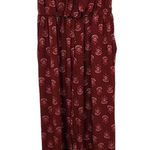Market & Spruce Burgundy Jumpsuit NWT Size Small Sleeveless Jumpsuit Floral Photo 0