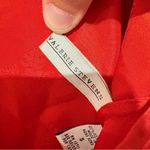 Valerie Stevens  silky polyester button front lace tank top red size small Photo 2