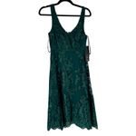 Lulus NWT  Belynn Forest Green Embroidered Sleeveless Midi Dress Photo 2