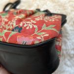 Vintage Tokyo Leather Floral Kimono Handbag Red Photo 5