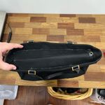 Lauren Ralph Lauren Canvas Leather Black Tote Shoulder Bag Purse Capsule Classic Photo 9