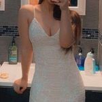 Xenia Beige Lace Boutique Dress Photo 0