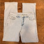 NWOT High Waisted Flare Jeans Wide Leg Split Ankle Bell Bottoms Blue Size 12 Photo 2