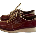 Paul Green Munchen Patent Leather Lace-Up Sneakers Wedge Casual Size 8.5 Women's Photo 0