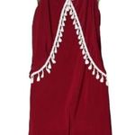 Impressions red and white sleeveless tassel dress size M Photo 0