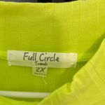 Full Circle Trends Yellow Ribbed Long Sleeve Hoodie Photo 2