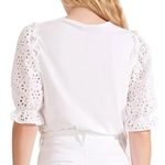 Veronica Beard Coralee Eyelet Puffed Sleeve Top Bright White Size XS Photo 1