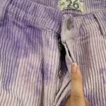 Free People We The Free Tie Dye Corduroy Pants Women Size 26 Purple Beige Photo 7
