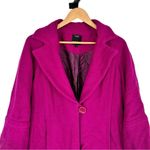 Nanette Lepore  Raspberry Maggie Coat size XS Long Sleeve Lined Wool Photo 3