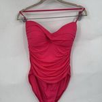La Blanca  Sweetheart Neck Ruched Halter One Piece Bathing Suit Coral Pink 10 Photo 0