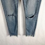 Free People Size 26 Jeans Skinny Cropped Distressed Low Rise Blue Denim 812 Photo 3