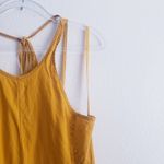 Free People  Wide Leg Bohemian Yellow Halter Jumpsuit Photo 3