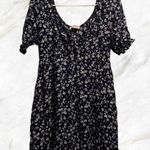 Dream Of Me Navy Blue Floral Mini Dress BOHO Anthro Size Large EUC #6766 Photo 0