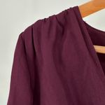 Julia Jordan  Long Sleeve Wrap Neck Short Dress in Cabernet size 16 NWT Photo 5