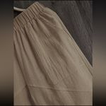 None Casual Harem Khaki Drawstring Elastic Waist Pants NEW Photo 4