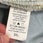 Hayden  Los Angeles Distressed Drawstring Denim Jeans Light Wash Denim size 3X Photo 12