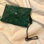 Aimee Kestenberg NWT Ashley Pouch Coin & Card Wallet Emerald Green Snake Print Photo 4