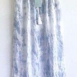 Tassel Embroidered Slits Bohemian Maxi Skirt Blue Photo 0