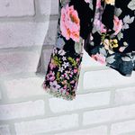 Free People Hold on to Me Black Floral Button Down Shirt Size XS Photo 6