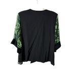 Carina Kimono Cardigan Women L Black Blue Green Silk Mesh Lace Whimsygoth Artsy Size L Photo 1