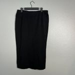 Eileen Fisher Pencil Midi Skirt SizePM Black Pull On Tencel Vented Stretch Photo 5