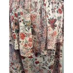 Victoria's Secret  Chiffon Sheer Ruffled Romantic Floral Top Size M Spaghetti EUC Photo 4