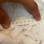 Exlura White Flowy mini Dress long sleeve back bow tie size Large Photo 7