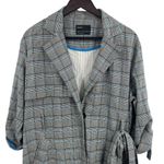 Bershka  Plaid Casual Trench Jacket M/L Photo 3