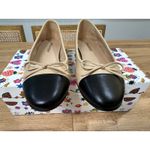 Jeffrey Campbell  Arabesque Cap Toe Flats Natural Black Leather 7.5 Lightly Worn Photo 7