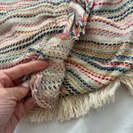 Lovers + Friends Lisa multi color nude metallic fringe ruffle mini skirt XXS Photo 8