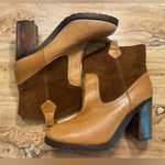 Ralph Lauren  | Lauren Devyn Two-Tone Brown Leather Boots, Size 7.5 Photo 0