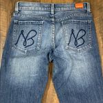 Nicola Berti Boot Cut Logo Embroidered Back Pockets Jeans Blue Size 28 Photo 7
