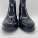 Sam Edelman Womens 6 Rain Boots Tinsley Black Patent Composition Leather Ankle Photo 12
