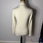 J.Crew Perfect Fit Ribbed Cream Long Sleeve Turtleneck Neck Buttons Preppy sz S Photo 9