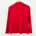 Talbots  Woman Red V Neck Long Sleeve Top Size X Casual Basic Everyday Stretch Photo 2
