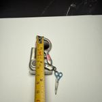 Spoontiques Hairstylist Tools Hairdryer Mirror Brooch Pin Pewter Tone Signed Silver Photo 1