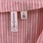 Treasure & Bond  pink stripe tie front small NWT Photo 2