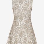 BCBGMAXAZRIA 💕💕 Alix Jacquard Dress Light Stone Floral Tapestry Large NWT Photo 4