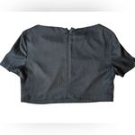 Bebe Black Embellished Crop Top Photo 2