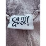 OH MY GAUZE Shirt Sz 1 S/M Gray Tie Dye Asymmetric Hem Artsy Lagenlook Beach White Photo 4