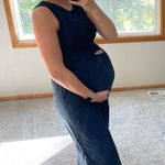 Isabel Maternity  Navy Maxi Dress Size Medium Photo 5