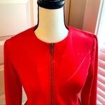 Stoosh || Coral long sleeve zipper up top with ruffled bottom Photo 1