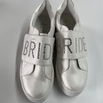 Lulus  Shoes Womens 8.5 White Bride‎ Platform Bride2Be White Rhinestone Sneakers Photo 3