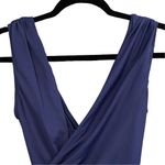 Vince Camuto  Navy Blue Shirred Draped Surplice One Piece Swimsuit Size 4 Photo 2