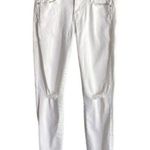 Mother Looker Ankle Fray Jeans Little Miss Innocent White Size 25 Photo 0