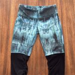 Alo Yoga Womens Goddess Leggings Size S Blue Ribbed Knit Ruched Leg Gym Workout Photo 1