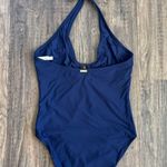 Helen Jon Plunge Tortoise One Piece Swimsuit in Navy Blue S Photo 5